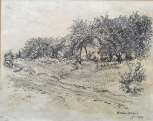 13 o.T., 1924-3 (Feldweg mit Obstwiese rechts), Juni 1924